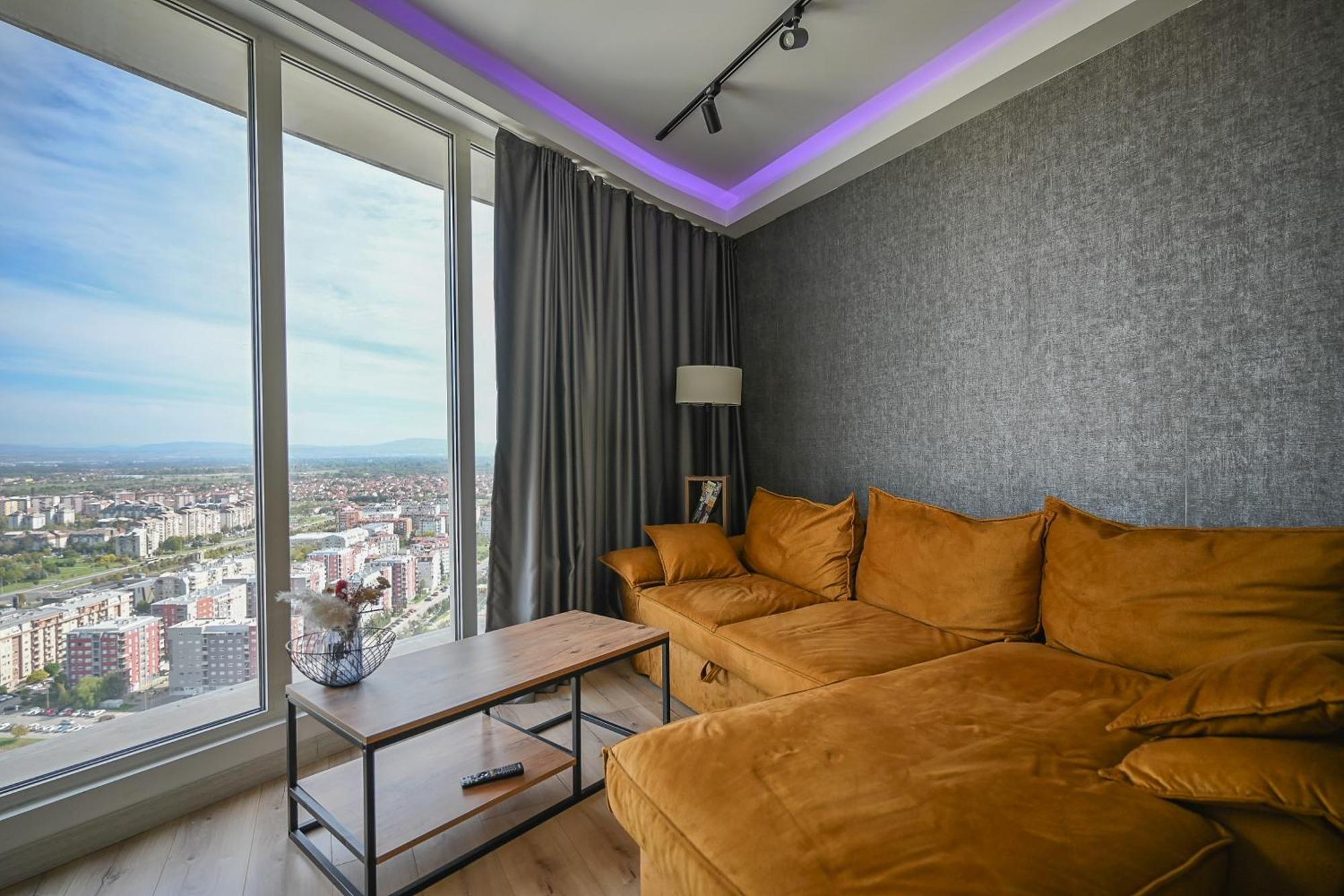 Alfred Sky Smart Apartment 29Th Spa Included Skopje Zewnętrze zdjęcie