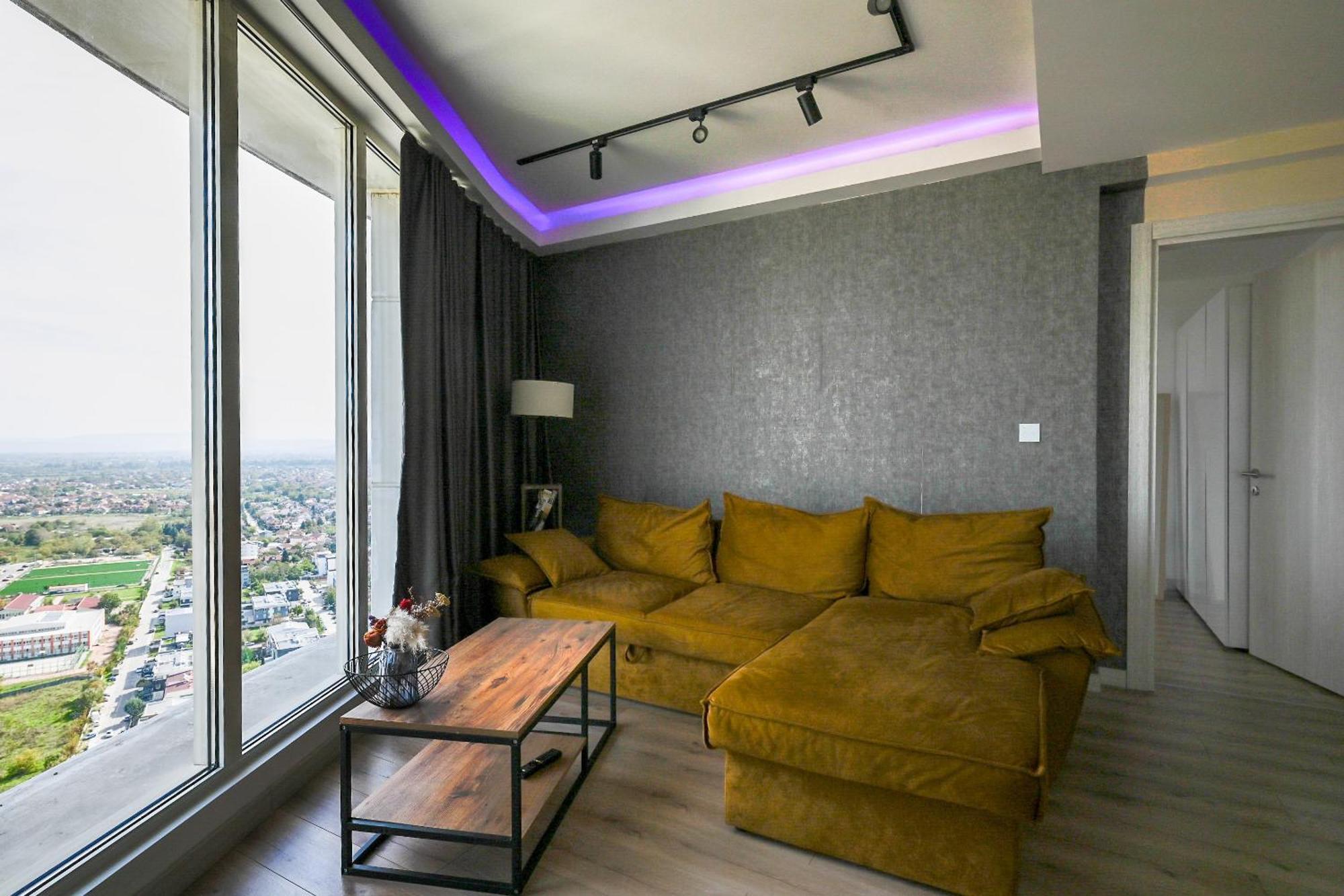 Alfred Sky Smart Apartment 29Th Spa Included Skopje Zewnętrze zdjęcie